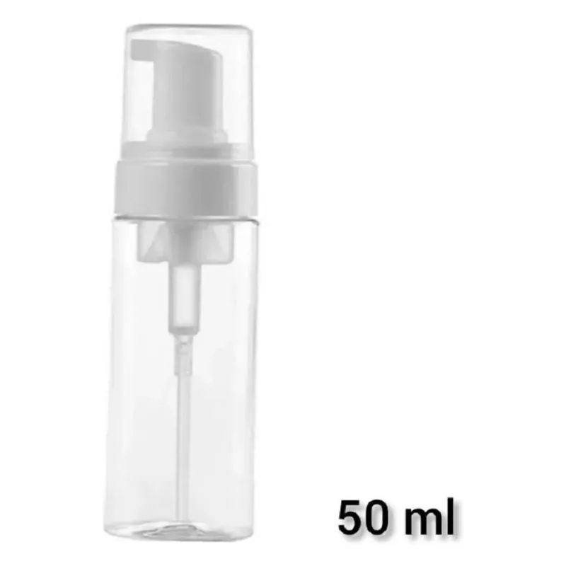 20un - Frasco 50ml Com Pump Para Fazer Espuma Transparente