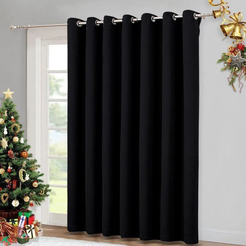 Cortina Blackout Em Tecido Para Porta 2,80M X 2,20M Preto