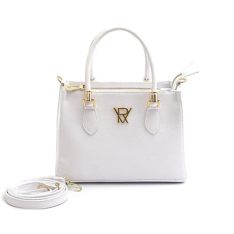 Bolsa Feminina Média Alça De Mão E Transversal Branca
