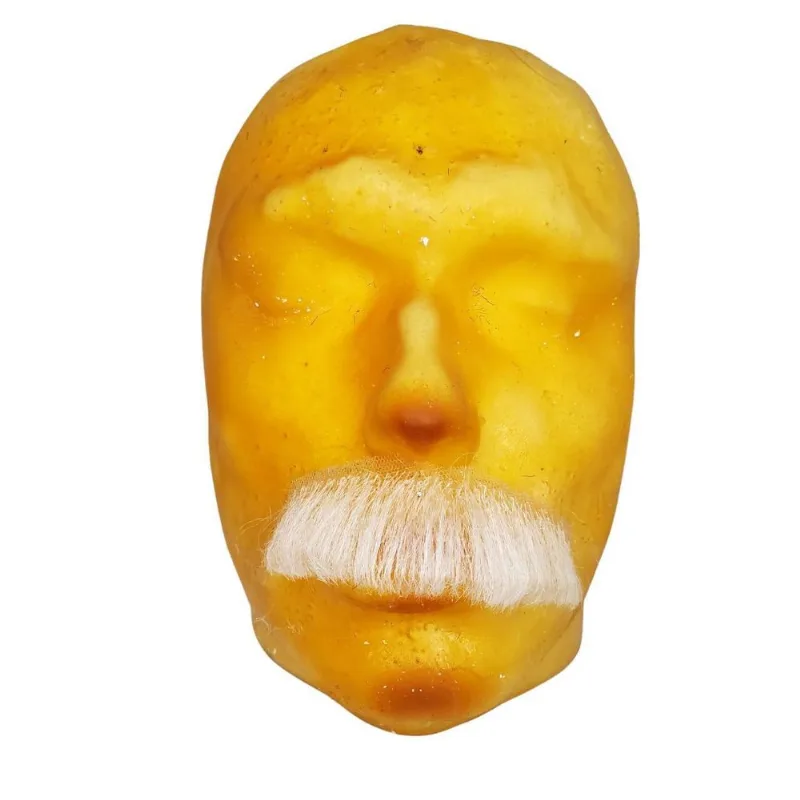 Bigode Falso Postiço Branco Modelo 11461 + Cola