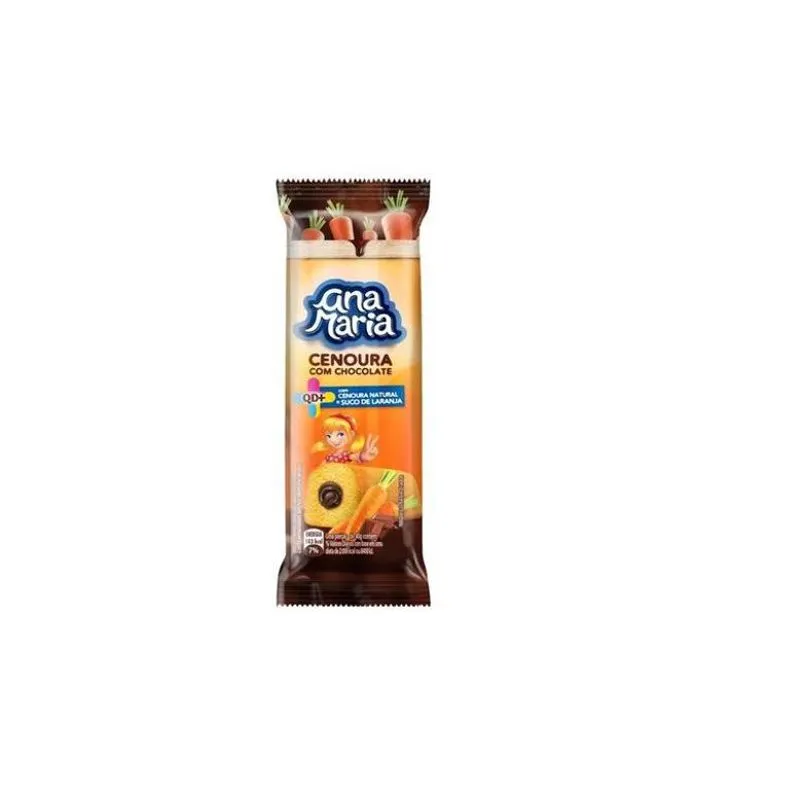 Bolo Ana Maria Cenoura Com Chocolate 35gr X 20 Unidades