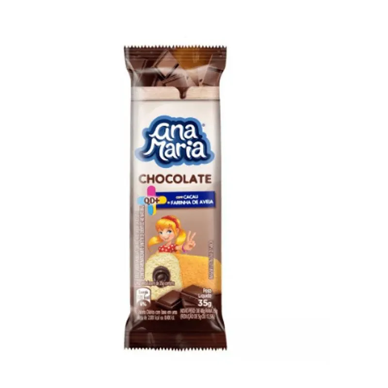 Bolo Ana Maria Chocolate 35gr X 64 Unidades