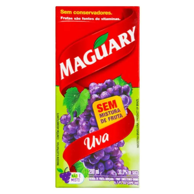 Suco De Uva Maguary 200ml Pack Com 54 Unidades Lanche