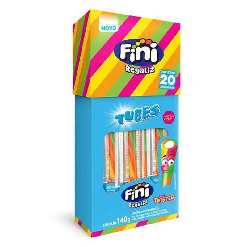 Tubes Fini Twister 60 Unidades X7gr