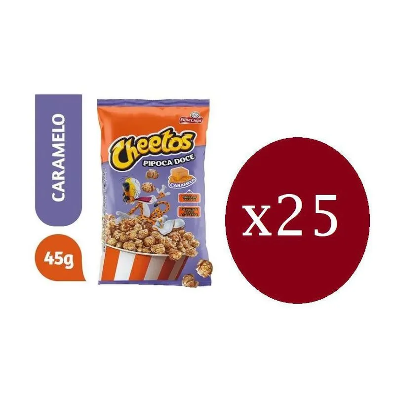 Pipoca Pronta Doce Caramelizada Elma Chips Cheetos 25un X45gr