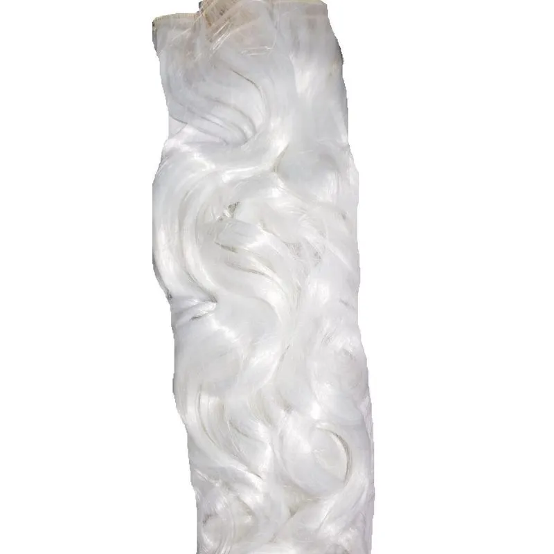 Aplique Tic Tac Ondulado Fibra Orgânica/ Branco/ 70cm-150gr