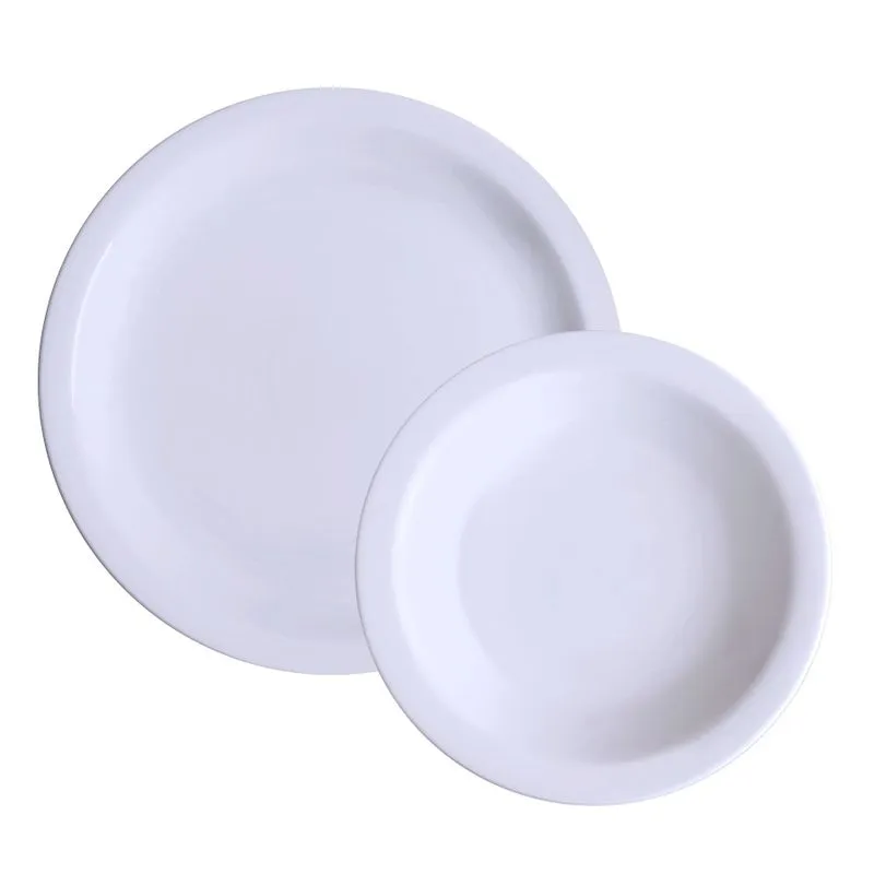 Jogo 6 Pratos Rasos 6 Fundos Iguaçu Porcelana Germer 12 Pçs
