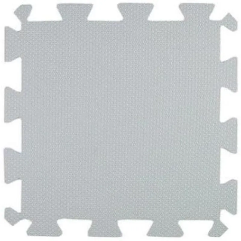Kit 6 Placas Tatame Eva 50x50x1cm Infantil Rosa E Cinza