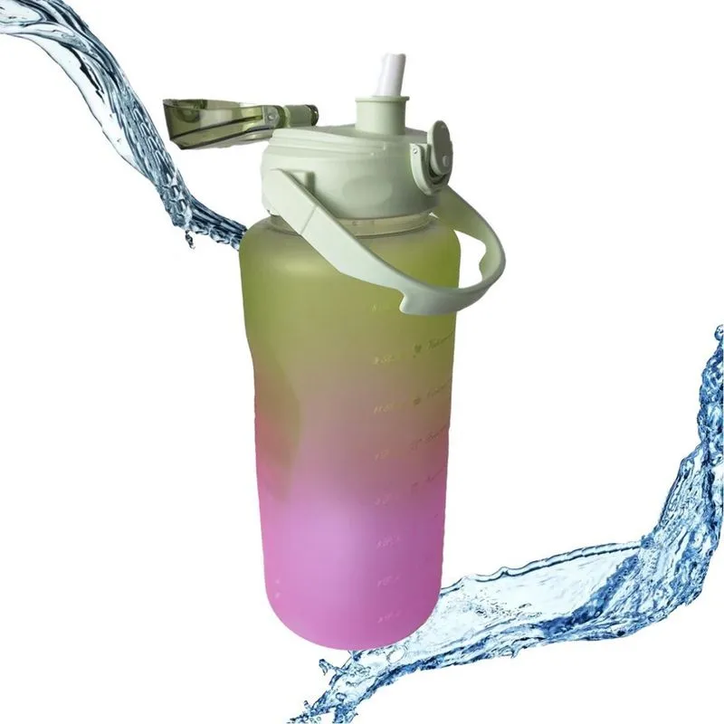 Garrafa Squeeze 2L Antivazamento - Pink/Verde
