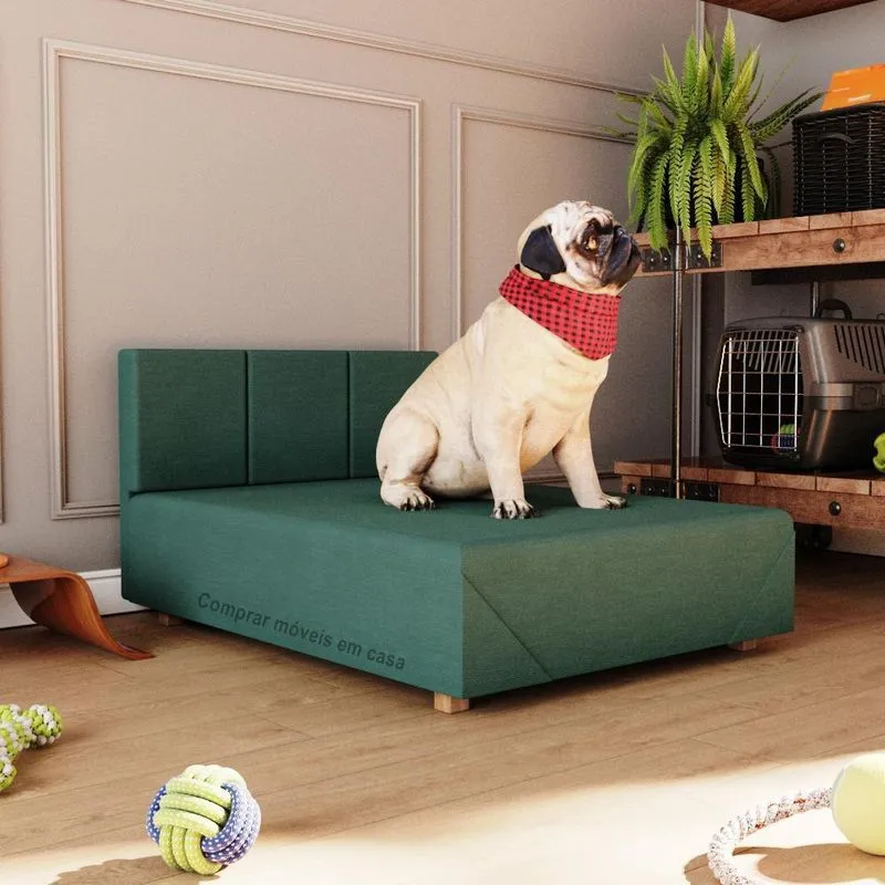 Cama Box Pet Retriever 80cm Porte Grande Azul - Madeira Maciça