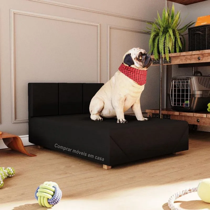 Cama Box Pet Retriever Porte Grande 80 cm Cor Preto