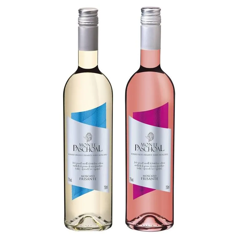 Kit Frisante Monte Paschoal Moscatel Branco + Rosé 750ml