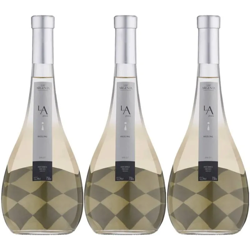 Kit 03 Unidades Vinho Luiz Argenta Jovem Riesling 750ml