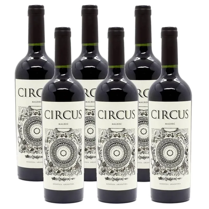 Kit 06 Unidades Vinho Circus Malbec 750ml