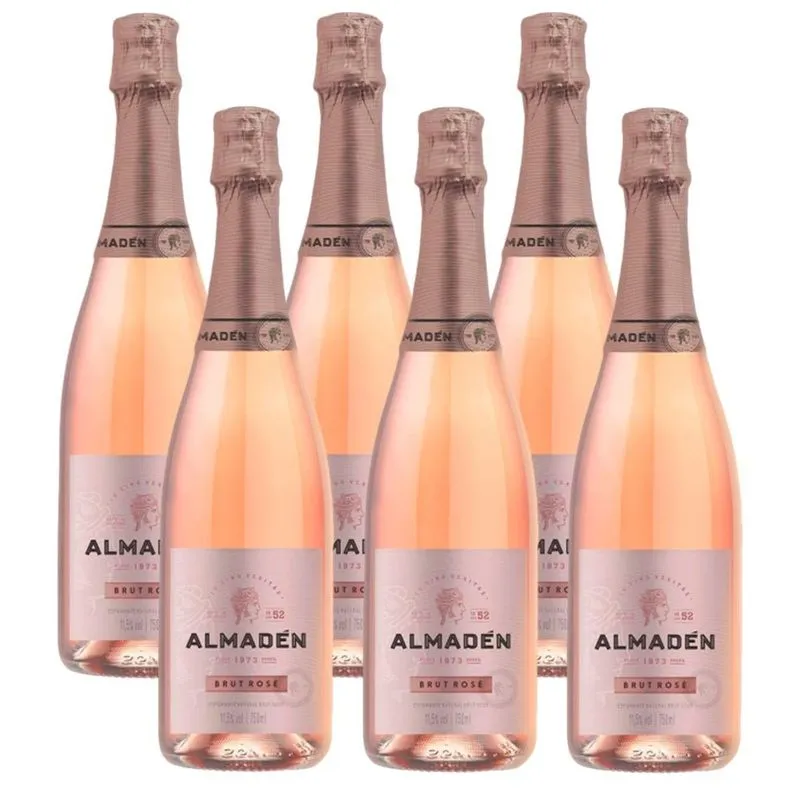 Kit 06 Unidades Espumante Miolo Almadén Brut Rosé 750ml