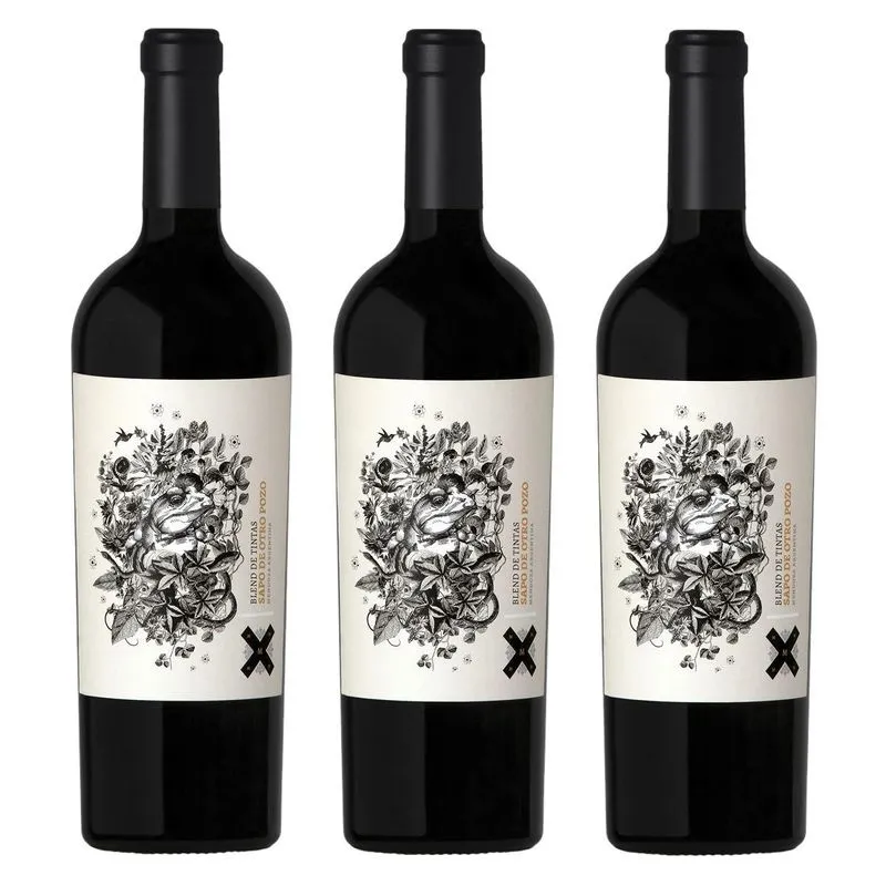 Kit 03 Un Vinho Argentino Sapo De Otro Pozo Blend 750ml