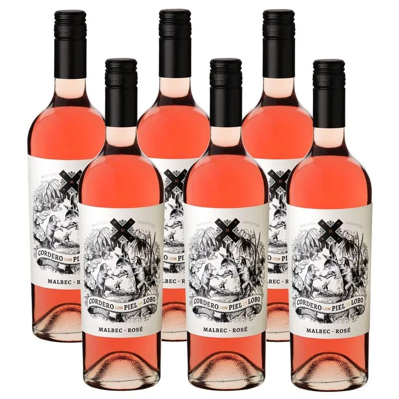 Kit 06 Un. Vinho Rosé Cordero Con Piel De Lobo Rosé 750ml