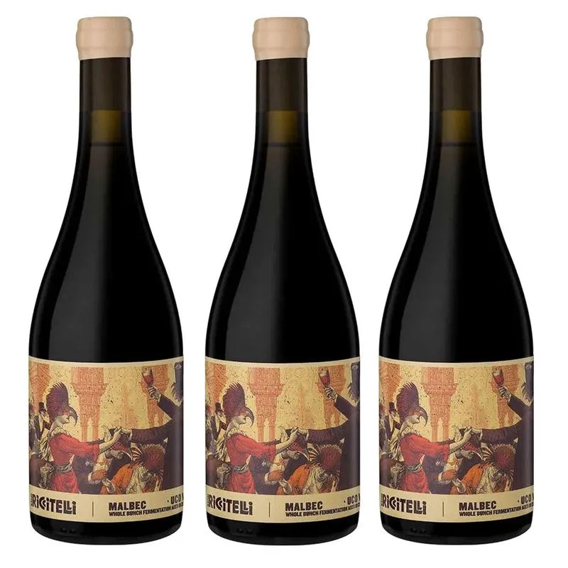 Kit 03 Un. Vinho Argentino Riccitelli The Party Malbec 750ml