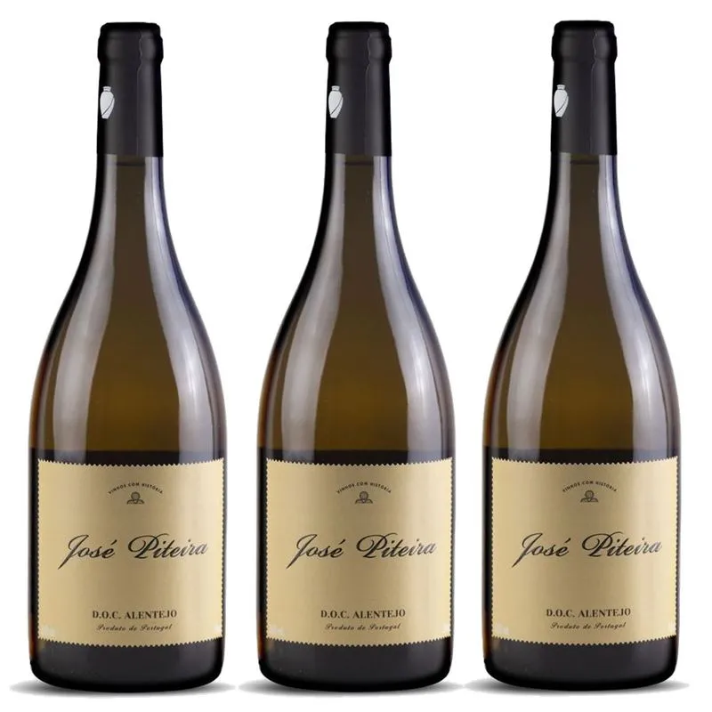 Kit 03 Un. Vinho Português Branco Seco José Piteira 750ml
