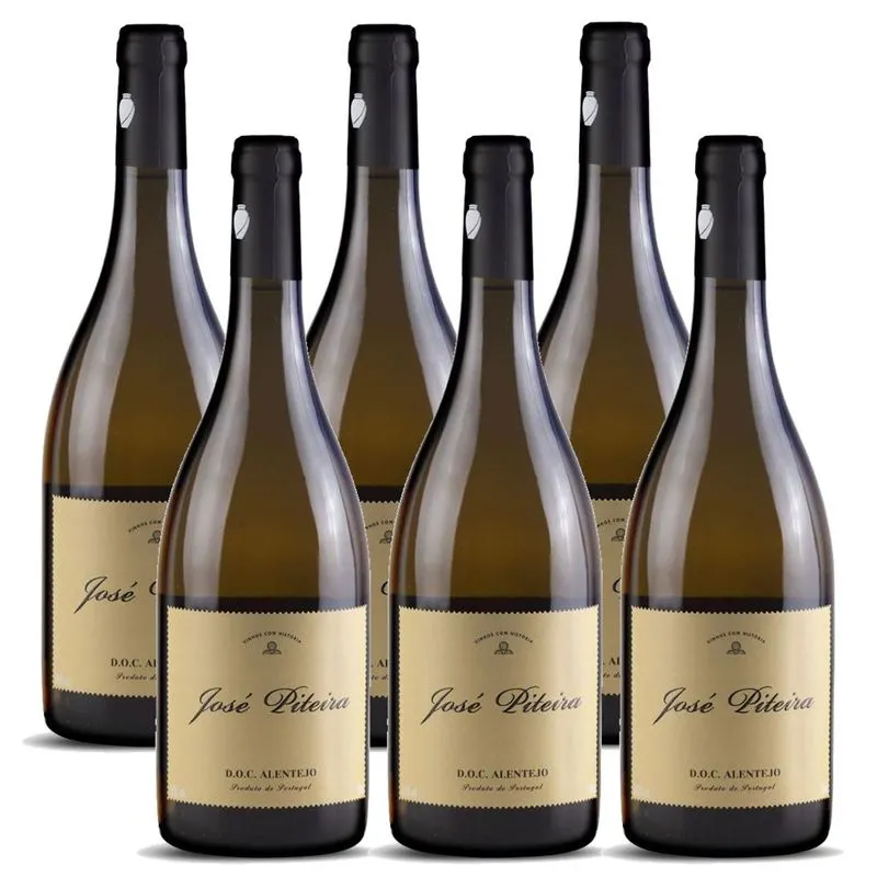 Kit 06 Un. Vinho Português Branco Seco José Piteira 750ml