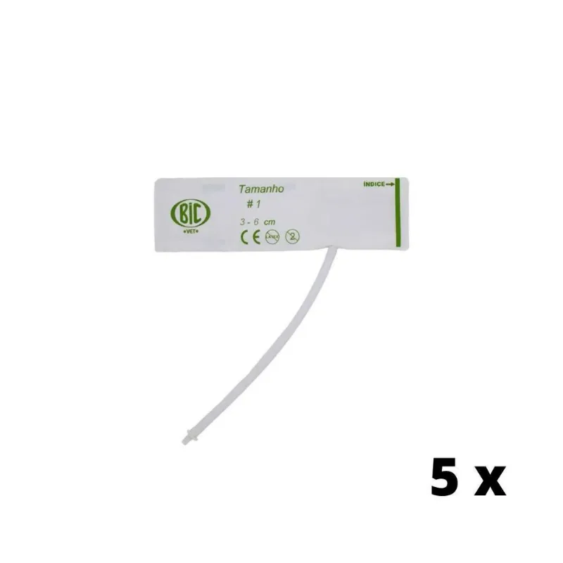 Kit 5 Braçadeira Manguito 1 Via Veterinária Bic Vet N1 A N5