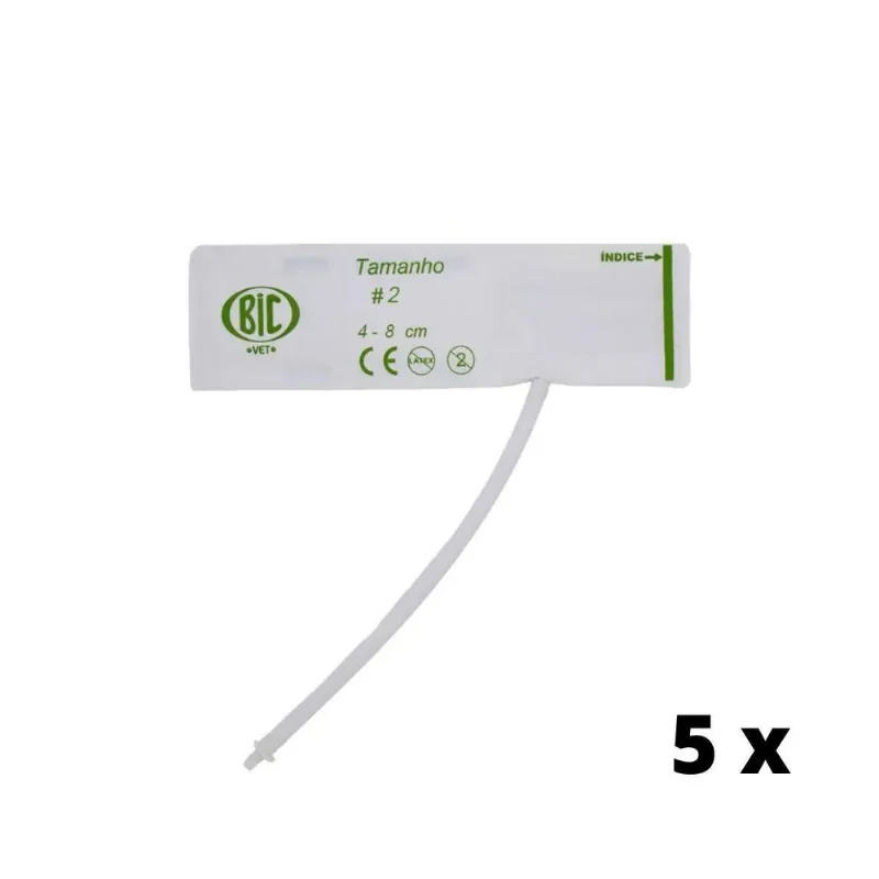 Kit 5 Braçadeira Manguito 1 Via Veterinária Bic Vet N1 A N5
