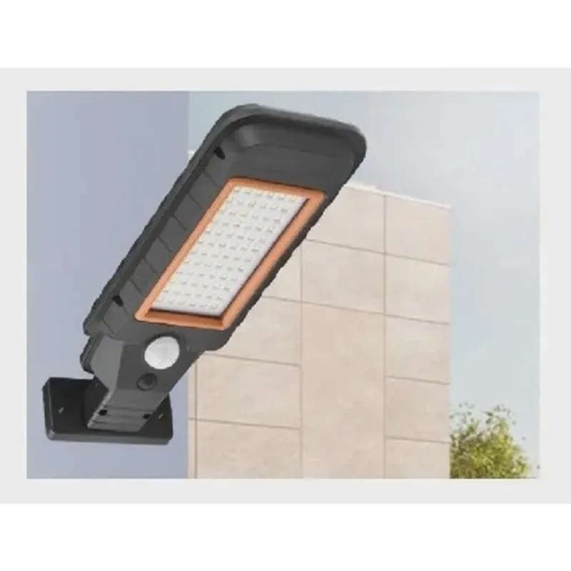 Luminária Arandela Holofote 112 Led Placa Energia Solar Recarregável Com Sensor de Presença