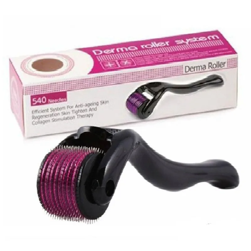 Rolo Microagulhamento Dermaroller 540 Agulhas Finas 0,5mm