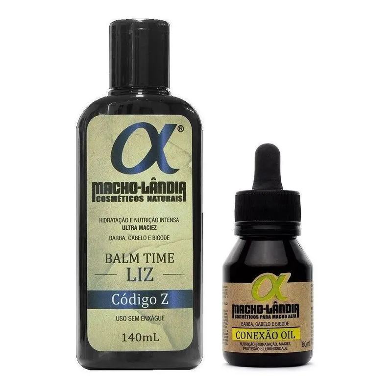 Kit Balm E Óleo Para Barba Bigode Código Z Liz Macho-lândia