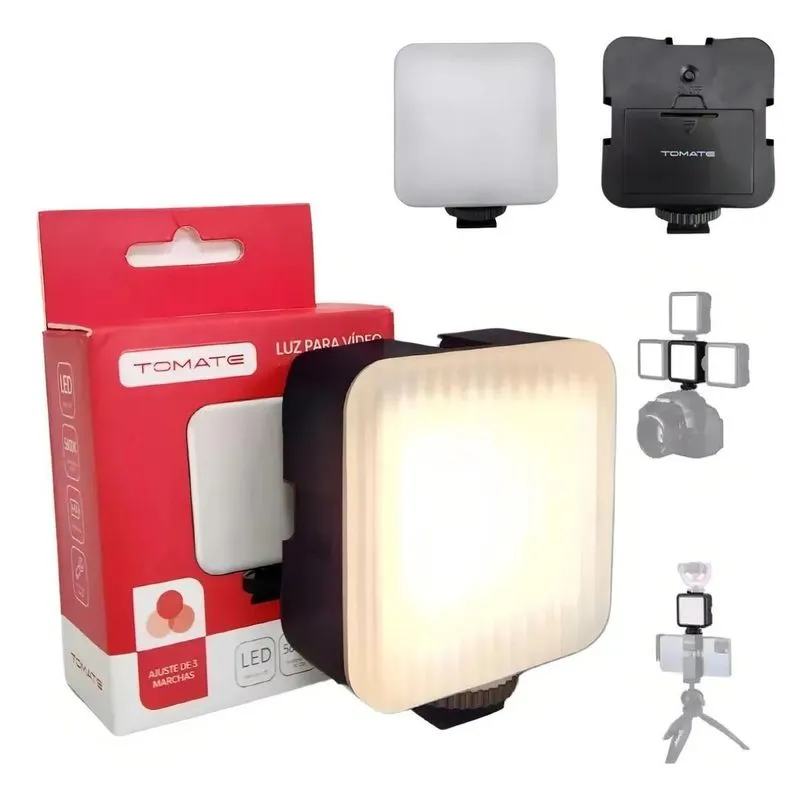 Iluminador Led Com Sapata Fria Para Câmeras E Dslrs