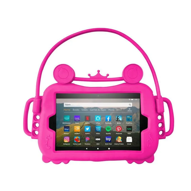 Capa Amazon Fire Hd 8 Infantil Suporte Veicular Top - Pink