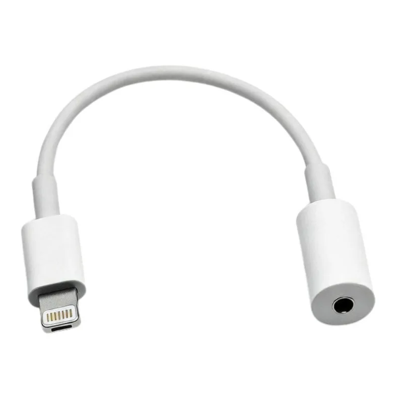 Adaptador Lightning para P2 3,5mm MDM para Fone de Ouvido com Áudio Nítido Branco