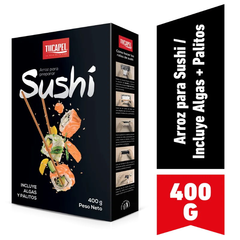 Arroz Especial Tucapel Grado 1 para Sushi 400 g