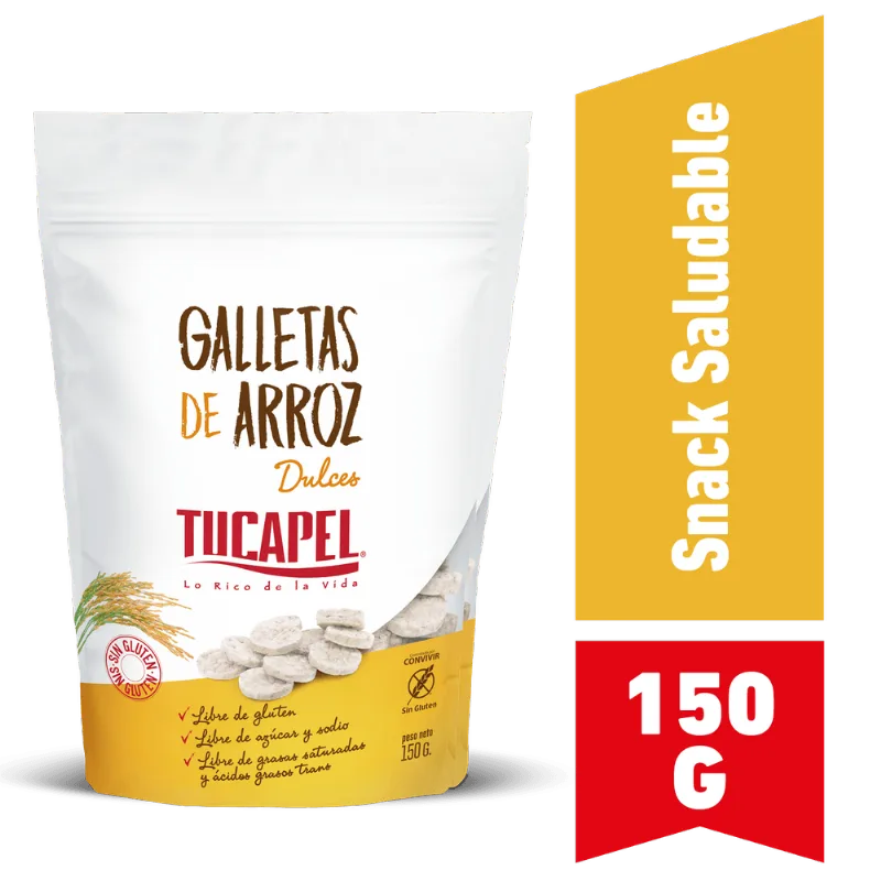 Galletas de Arroz Tucapel Dulces 150 g