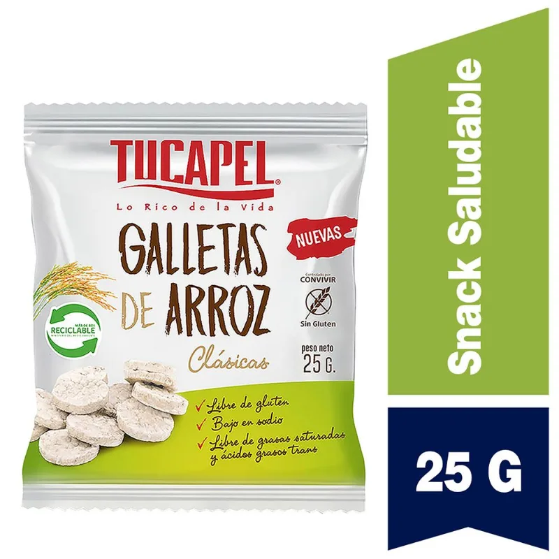 Galletas de Arroz Tucapel Clásica 25 g