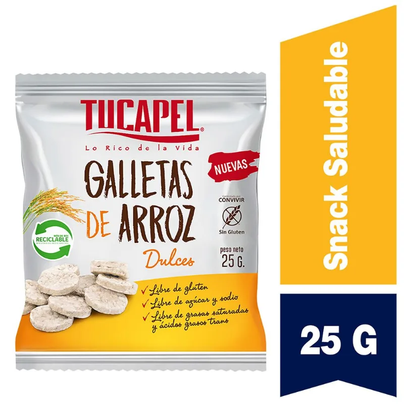 Galletas de Arroz Tucapel Dulce 25 g