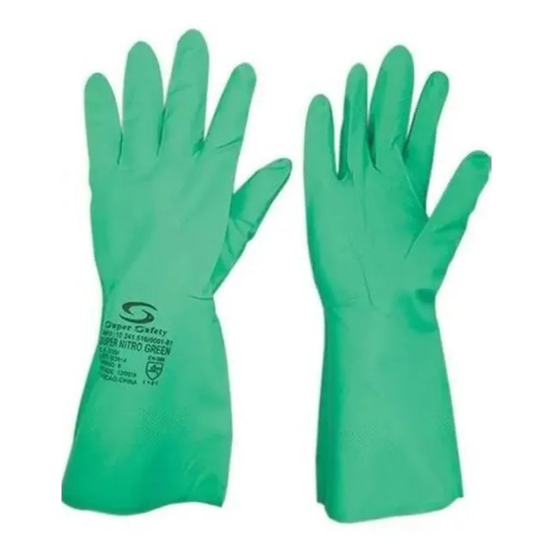 Kit 5 Pares Luva Nitrilica Super Nitro Green Tam. 10(Gg)