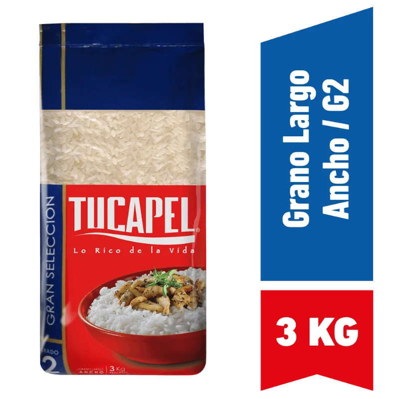 Arroz Grado 2 Tucapel Grano Largo 3 kg