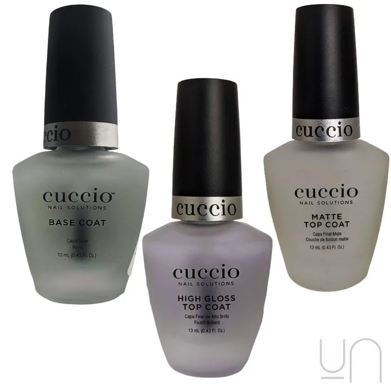 Top Coat Matte + High Gloss + Base Coat Cuccio 13ml