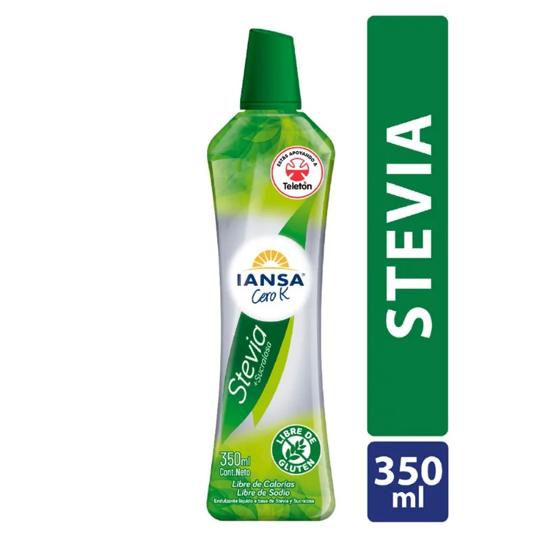 Endulzante Iansa Cero K Líquido Stevia Sucralosa 350 ml