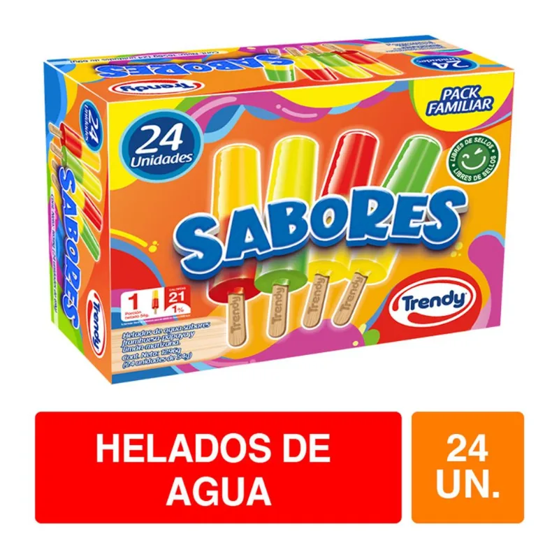 Helado Trendy Multipack Sabores Trendy 24 un.