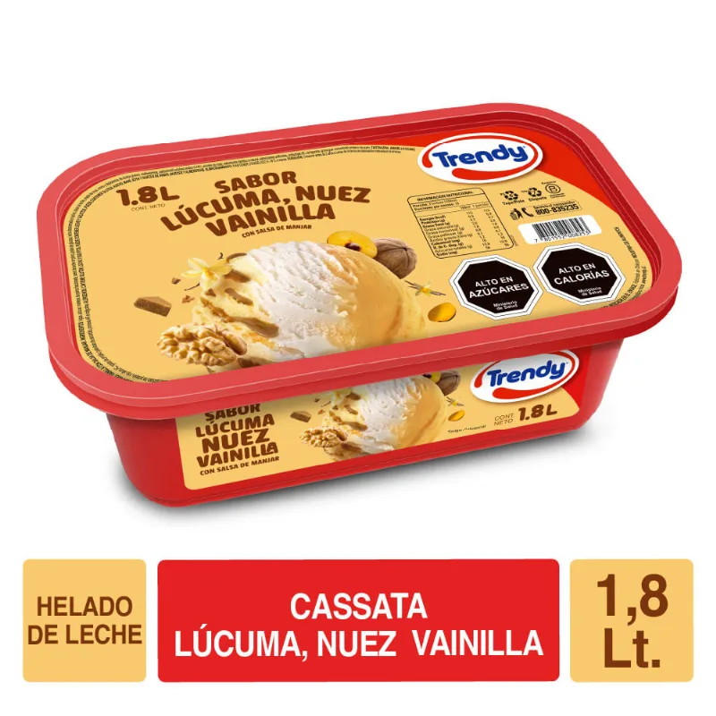 Helado Trendy Lúcuma Nuez Vainilla 1.8 L