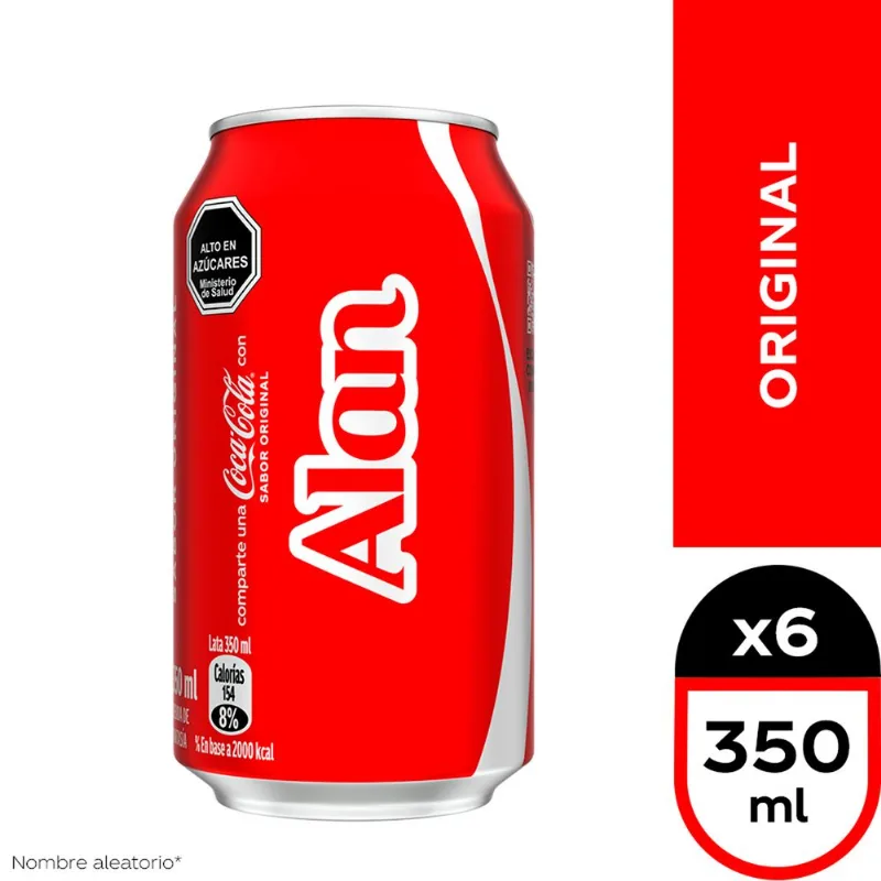 Pack 6 un. Bebida Coca-Cola Original 350 cc