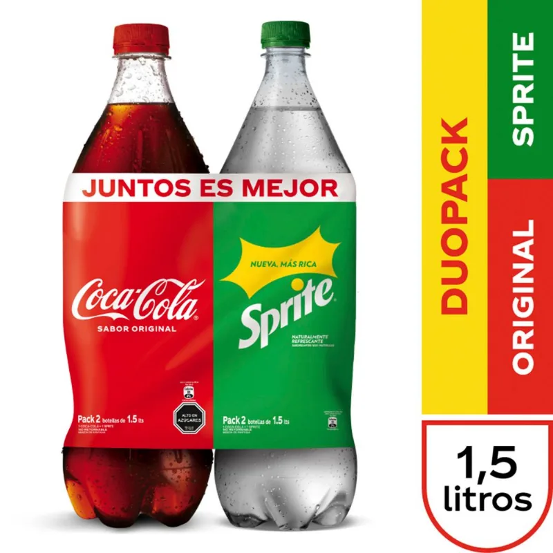 Pack 2 un. Bebidas Coca-Cola + Sprite 1.5 L