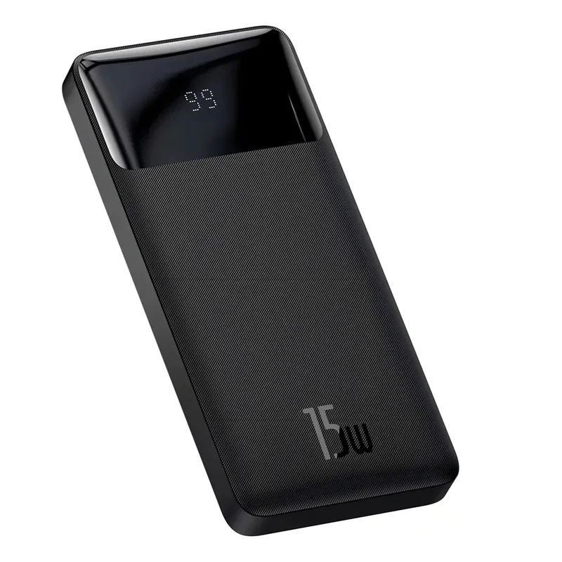 Carregador Externo Ultra Rápido Preto 22.5w Digital Display Slim