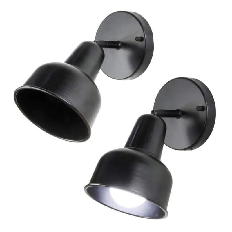 Kit Com 2 Arandelas City - Articulada 90º - Preta