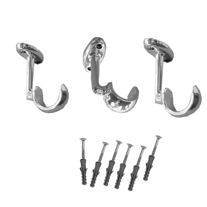 Suportes Teto Cortina Varão Simples 28 Mm Cromado 2 Peças