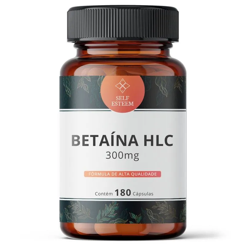Betaína Hcl 300Mg 180 Cápsulas