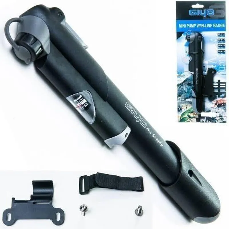 Bomba De Ar Bicicleta Mini Pump Giyo Gp61 Com Manômetro Bike