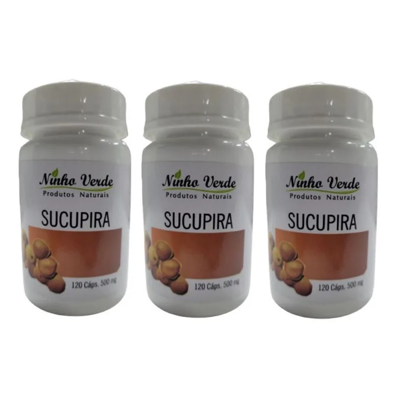 Kit 3 Semente De Sucupira Ninho Verde 360 Cápsulas 500Mg